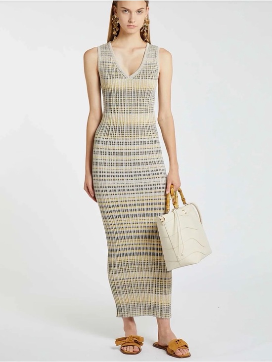 MARELLA Dresses & Skirts - Marella ENZIANA Ribbed Knit Lurex Dress Size S